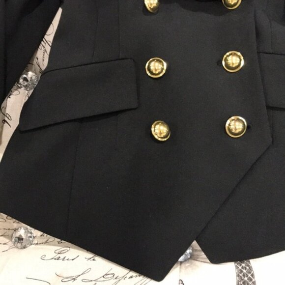 HALOGEN x Atlantic-Pacific Ruffle Front Blazer - Picture 8 of 9